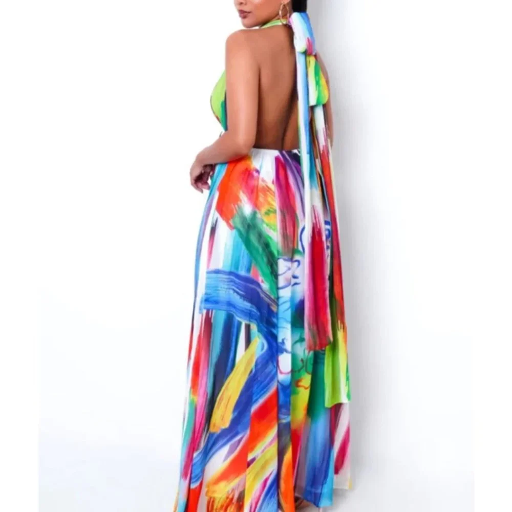 Latiste by Amy Open Back Maxi Dress Size Large - Picture 2 of 15